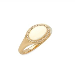 Saks Fifth Ave Diamond 14K Yellow Gold Pinky Ring